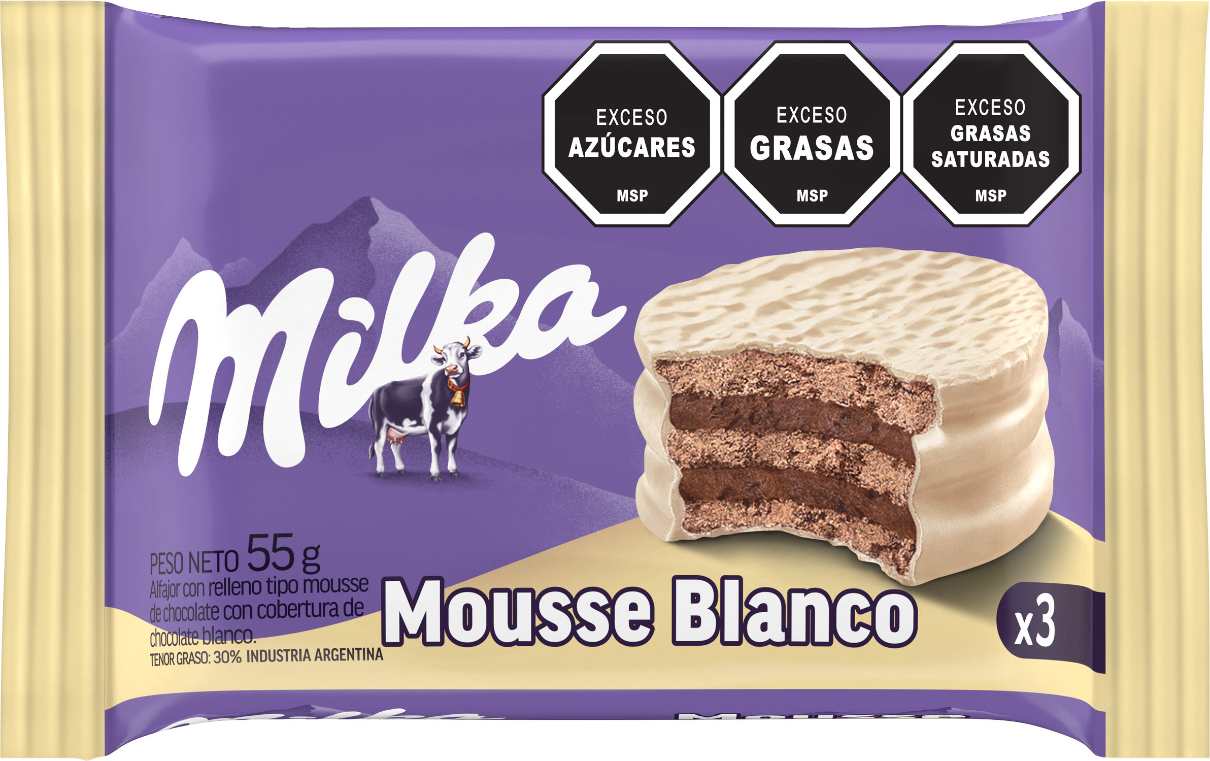 Alfajor Milka Triple Blanco 55g - Nerilan Uruguay